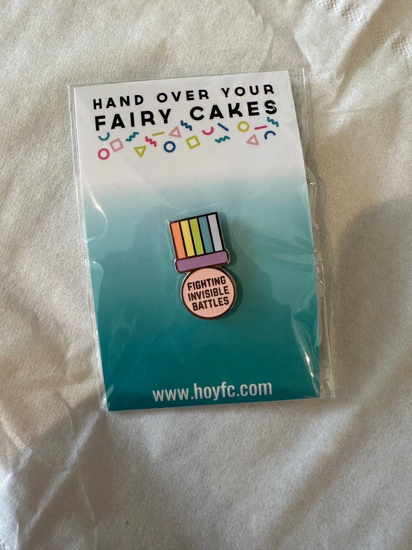 Fighting Invisible Battles Medal - Button Pin